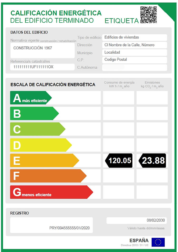 Certificado eficiencia energética Certificado eficiencia energética