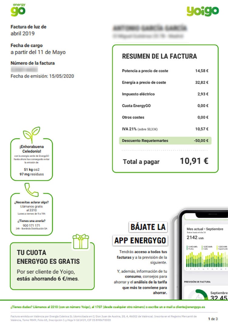 factura Energy GO factura Energy GO