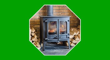 Estufa de leña para calefacción ecológica