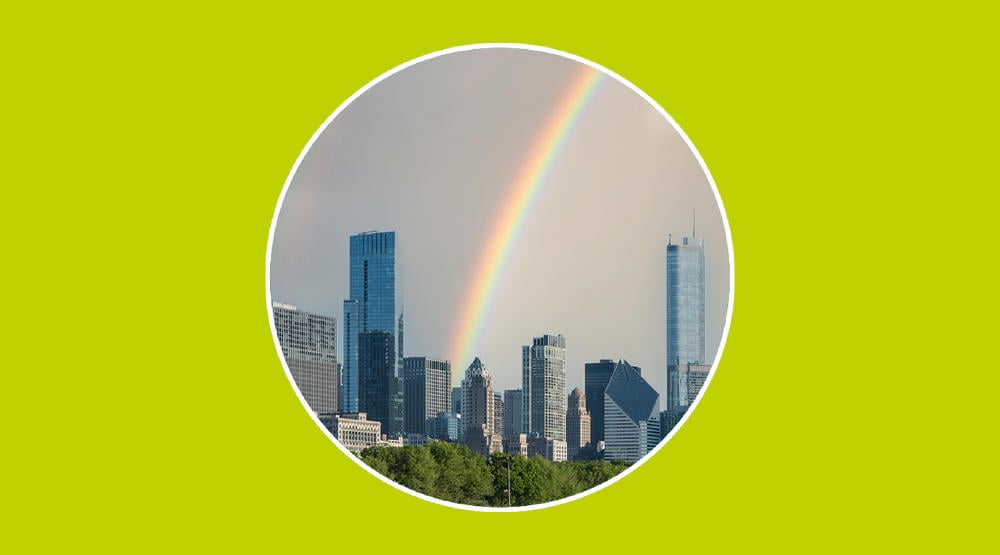 Arcoíris como símbolo del cambio climático